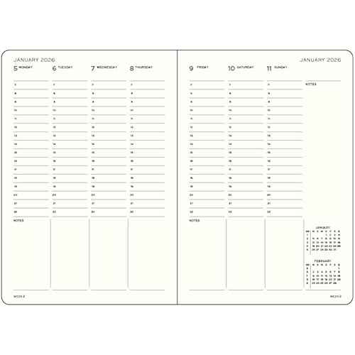 LEUCHTTURM1917 - Week Planner 2026, Hardcover, Master (A4+), Black (Jan 1 - Dec 31, 2026)