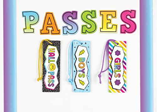 Magnetic Hall Passes for Schools - Bright Colors, Reusable & Durable