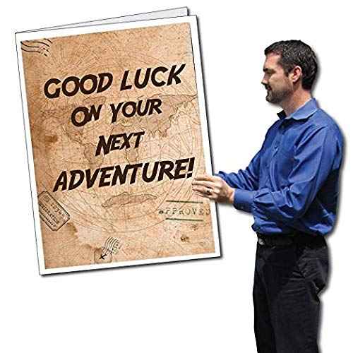 VictoryStore Jumbo 3-Foot New Career Greeting Card ? Giant 24x36-Inch Good Luck Card On Your Next Adventure with Envelope