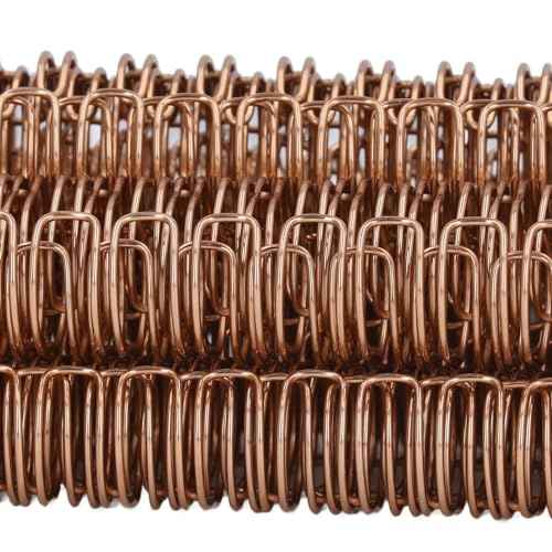 100Pcs Double Loop Wire Binding Spines, 100 Sheet Capacity 3:1 Pitch Binding Wire for Letter Size (Rose Gold)