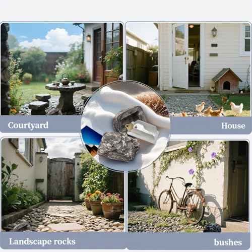 Outdoor Hidden Key Storage Rock, Gray Stone-Look, Never Locked Out! Outdoor Fake Rock Key Hider - Weatherproof Secure Cover, Holds House/Car Keys (3.1in), Realistic Hidden Key Holder for Yard Garden