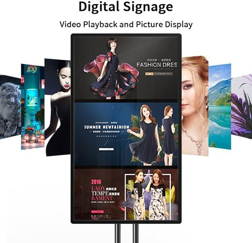 49" Interactive Smart Board for Classrooms, Labs & Churches – 1080P Touchscreen Whiteboard with Wireless Screen Mirroring, Multi-Device Sharing, Android 12 OS, FCC/CE/RoHS Certified (Board Only)