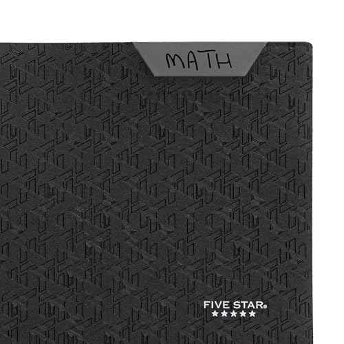 Five Star 2-Pocket Folder, Plastic Folder with Stay-Put Tabs, Fits 3-Ring Binder, Holds 8-1/2" x 11" Paper, Black (333420G-ECM)