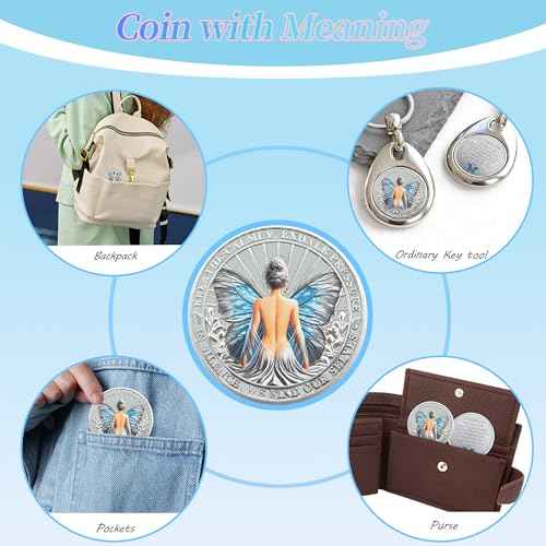 Bulk Pack of Butterfly Sobriety Coins - Inspirational AA Medallions - Women's Addiction Recovery Coins - Alcoholics Anonymous Sobriety Gifts(50Pcs)