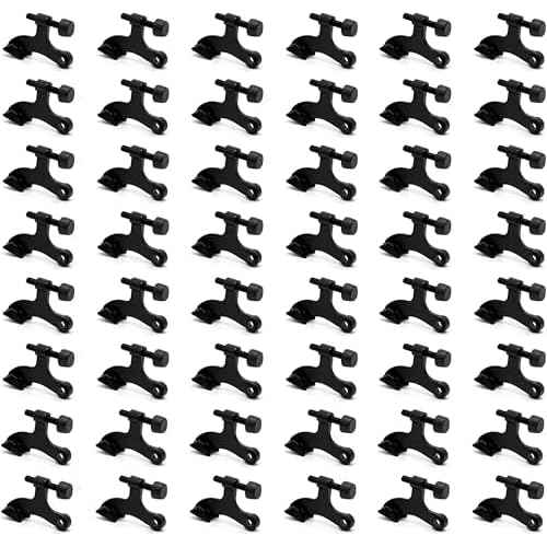 48Pack Hinge Pin Black Door Stopper, Adjustable Heavy Duty Hinge Pin Door Stop with Black Rubber Bumper Tips