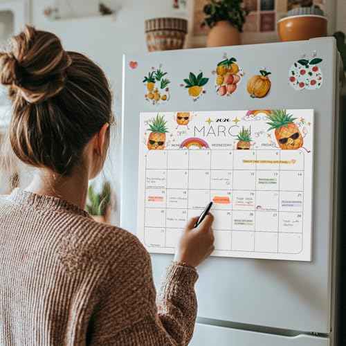Delightful Magnetic Fridge Calendar 2026-2027 magnetic calendar for refrigerator - Monthly Calendars for Easy Organizing