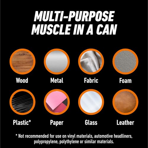 Gorilla Heavy Duty Spray Adhesive 14 Oz - Multi-Purpose Repositionable Clear Glue