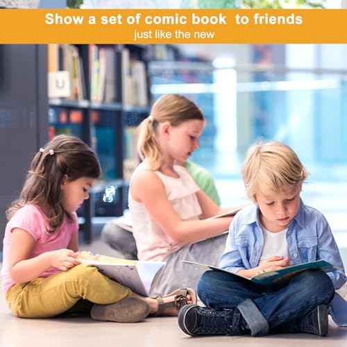 KKU 200 Count Comic Book Bags and Boards, Crystal Clear Acid Free Comic Bags and Boards, Comic Book Storage for Comics