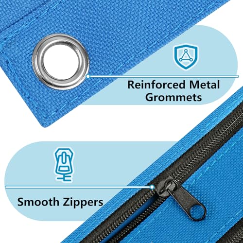 Forvencer Black Zipper Pencil Pouch for 3 Ring Binder, 2 Pockets