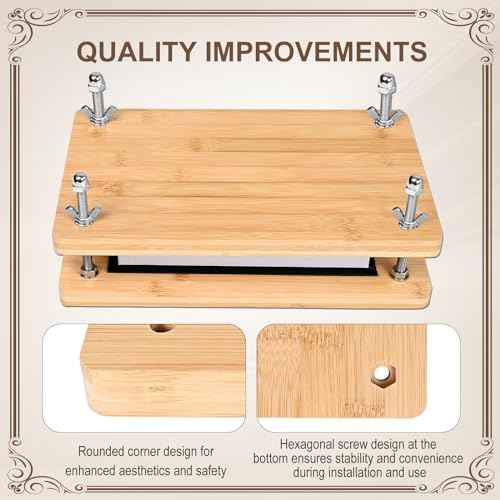 Wooden and Bamboo Book Press - portable bookbinding supplies,book binding kit for beginners(11.8¡¿7.9inch)