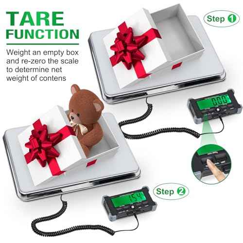 NORJIN Postal Scales 660lbs Shipping Scale, 16"X 12" Large Platform Scale, Heavy Duty Industrial Scale for Package, Battery Not Included