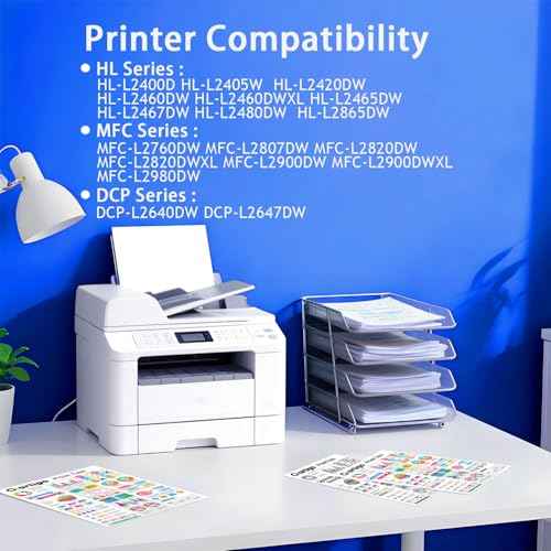 TN830XL Black High Yield Toner Cartridge 2 Pack Replacement for TN-830XL TN 830XL Compatible with Brother HL-L2460DW DCP-L2640DW HL-L2480DW HL-L2400D HL-L2405W MFC-L2820DW Printer