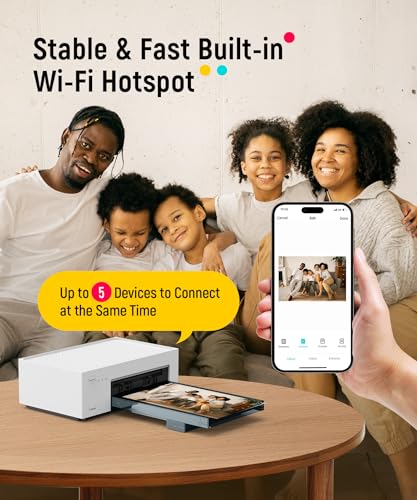 Liene 4x6 Photo Printer Portable Wi-Fi Smartphone Printer with 100 Sheets & 3 Cartridges