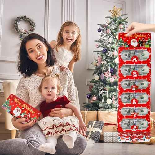 Christmas Money Holders for Cash, Money Christmas Cards with Envelopes, Surprise Christmas Gifts for Kids Teen Girls Boys Women Men Mom Dad