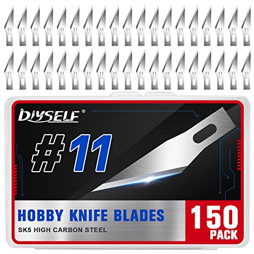 DIYSELF #11 Craft Knife Blades 150PCS High-Carbon Steel Precision Blades