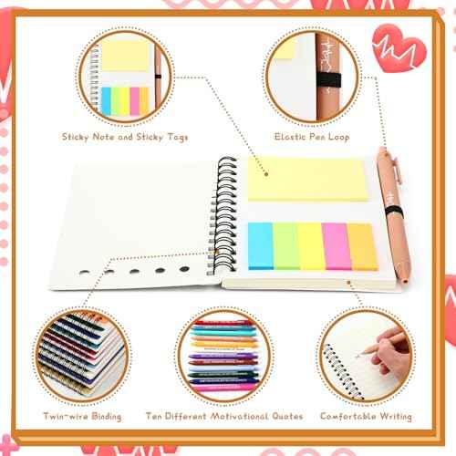 36 Sets 2025 Nurse Appreciation Gift Bulk Thank You Gift for Medical Nursing Assistant Spiral Notebook with Sticky Note Inspirational Ballpoint Pen for RN Staff Coworker Doctor Student Grad