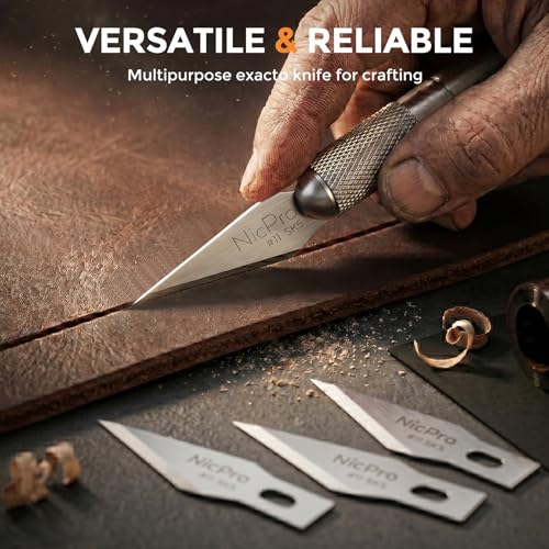 Nicpro #11 Hobby Blades Refill Set, SK-5 High Carbon Steel Precision Cutter