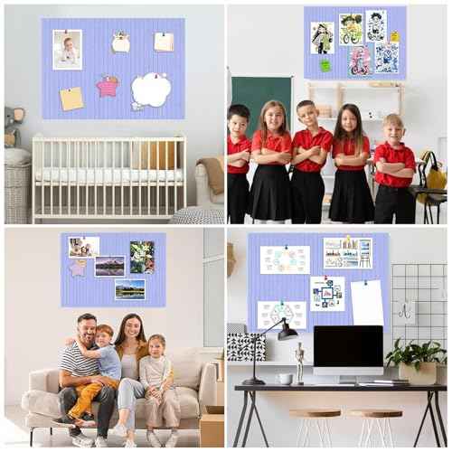 Cork Boards for Walls 48" x 36" Felt Board Alternative, 12 Pack Felt Wall Tiles Bulletin Board, Large Cork Board for Office Pin Board Tack Board Cork Boards