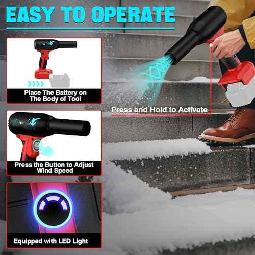 Cordless Dust Blower for Milwaukee 18V for M18 Battery,Leaf Blower for Milwaukee Jet Dry Mini Compressed Air Duster for Camping BBQ(Battery not Included)