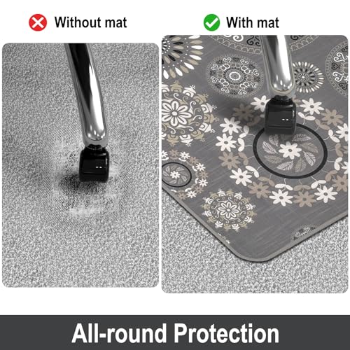 AiBOB Chair Mat for Carpeted Floors, Premium Quality Hard Material, Office Floor Mats for Computer Desk on Carpet, Easy Gride for Chairs, 36x48 Multi