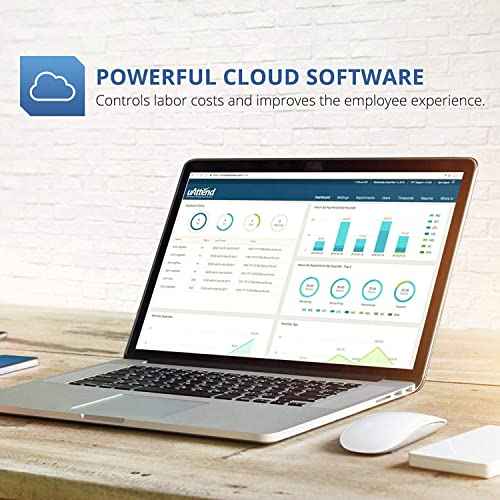 uAttend JR2000 Biometric Fingerprint, RFID, PIN Time Clock for Small Business ? Cloud-Based Attendance System with Optional Payroll Integration ? All-in-One System