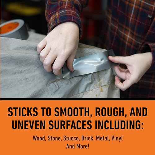 Gorilla Tape, 1.88 in x 10 yd, Silver (Pack of 6) - Duct, Utility, Triple Layer Strength, Indoor & Outdoor, Weather Resistant Shell