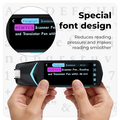NEWYES AI Reading Pen for Dyslexia 3.99" Bluetooth OCR Translator & Scan Device