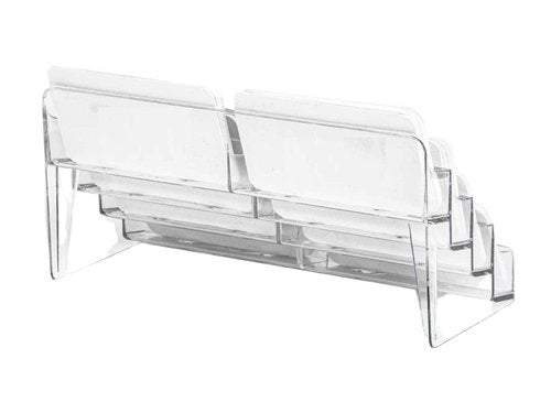 1InTheOffice Business Card Stand, Business Card Holders Display, 8 Pocket Multiple Business Card Display, 400 Card Capacity