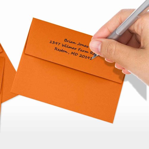 LUXPaper A2 Invitation Envelopes | Peel & Press | 4 3/8" x 5 3/4" | Mandarin Orange | 80lb. Text | 250 Qty