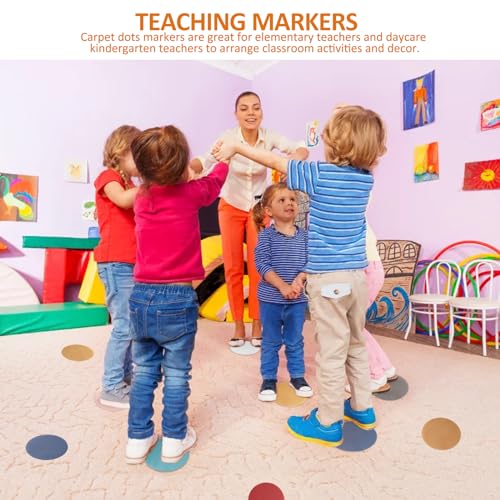 MAXECHO Round Multicolor 5-Inch Carpet Floor Dots - Classroom & Seating Markers