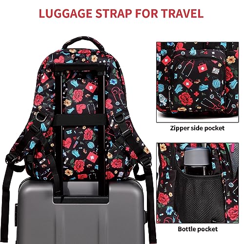 Gatycallaty Nurse Backpack for Women Girls Laptop Work Bag College Nursing Assitant Cna Cma Home Health Hospital Commuter Essentials Gift (nurse)