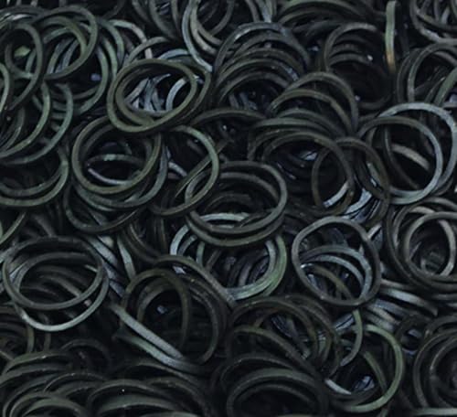 Rainbow Loom Black Rubber Bands with 24 C-Clips – 600 Count