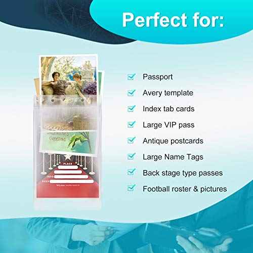 Fushing Pack of 100 Clear Plastic Vertical Badge Holders, Name Tag Holders, Card Holders (XXL)
