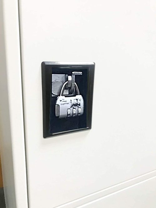 MECOLOR Vertical Single Tier Small Locker with Padlock latche 2 or 3 Compartment Storage for Employee,Home,Office,School,Kids (Full White, P3V)