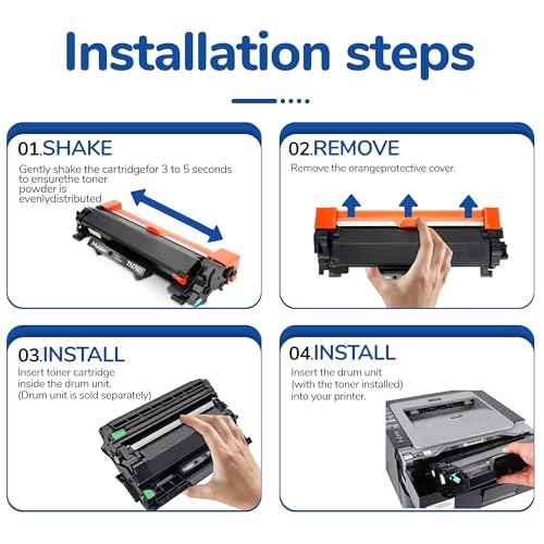 TN760 for Brother TN760 Toner Cartridges to Use with MFC-L2750DW MFC-L2710DW HL-L2350DW HL-L2395DW HL-L2370DW DCP-L2550DW Printer High Yeild Black (1PK TN760XL)
