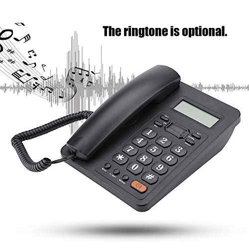 lINE Desk Telephone with Caller ID Display, for Home and Office, Black
