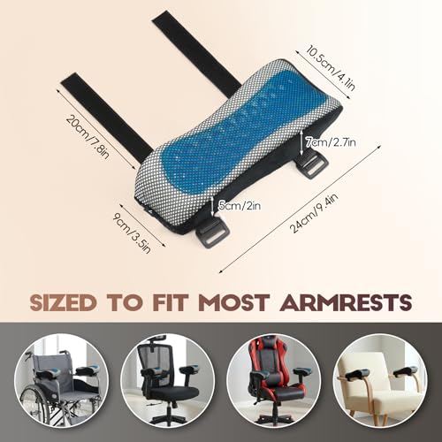 Cooling Arm Rest Pillow for Office Chair, Wheelchair & Gaming — Hshbxd