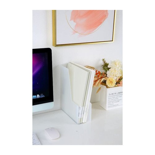 YBM HOME Vertical File Bins Organizer Open Front Design for Easy Access to Files, Documents, and Magazines, Ideal for Home Office, Work Desktops, or School, Medium, 1260-3