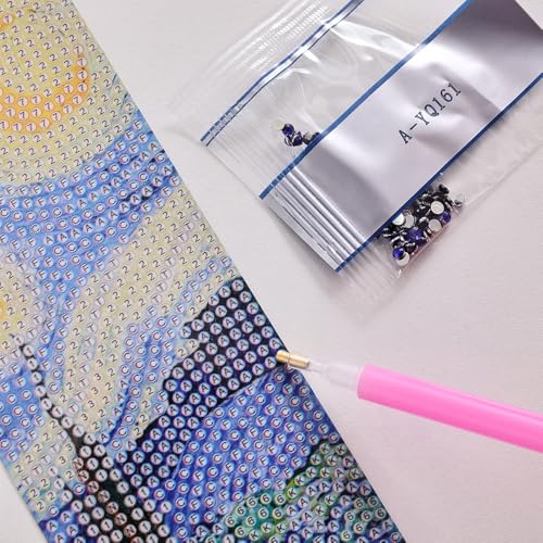 Van Gogh Diamond Painting Bookmarks Set - DIY Art Craft Kit for Book Lovers