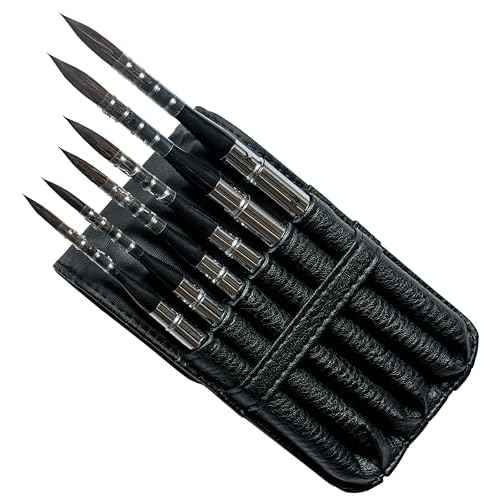 Watercolor Professional Paint Brushes Biaelk 873Round 6PCS Synthetic Squirrel Mixed Hair Watercolor Travel Pocket Brushes Set for Miniature for Art Supplies Face Detail Painting