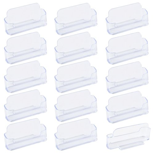 TIMESETL 18Pack Business Card Holder for Desk, Clear Acrylic Office Business Card Holder Display Plastic Business Card Stand Acrylic Desktop Business Card Holders for Exhibition, Home & Office