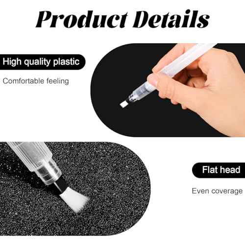 6 Pcs Pencil Style Envelope Moistener Stamp Moistener with Nylon Brush Head Mailing Moistener Wetter Roller Envelopes Sealer Moistener with Brush Head for Office Classroom(Clear)
