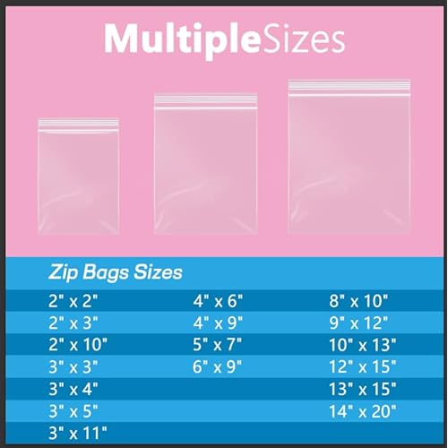 iMailer - 500 Pcs- 9" x 12" Clear Zip Bags - Reclosable Plastic Zip Poly Bags for A4, Letter Sized Documents, Clothing