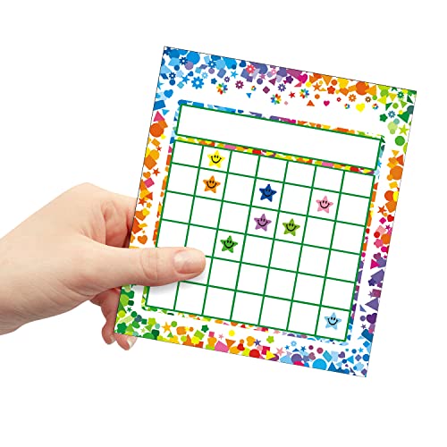 REGELETO 80 Pack Incentive Reward Charts for Classroom & Home with 2400 Star Stickers - Colorful Kids Behavior Tracking