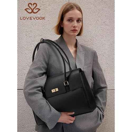 LOVEVOOK Laptop Bag for Women Work Tote Messenger Bag Waterproof Business Office Professional Handbag Shoulder Bag