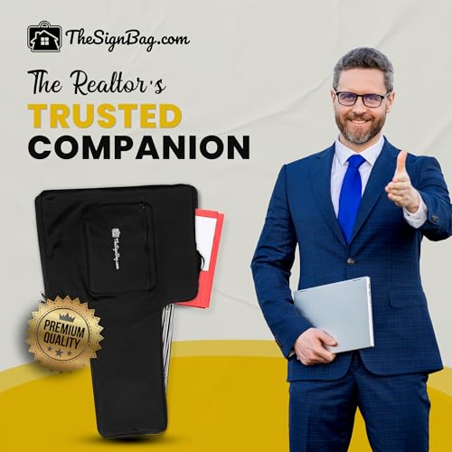 Heavy-Duty Real Estate Sign Organizer Bag for 18x24 Signs with Stakes