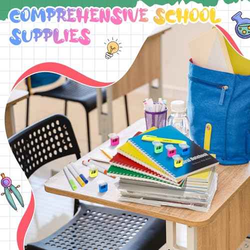 12 Set of 240 Pcs Back to School Supplies Kits Bulk Elementary Supply Bundle Kit K-12 Middle High School Supplies Essentials Set Notebook Folder Pencil Color Pen and More for Classroom Student