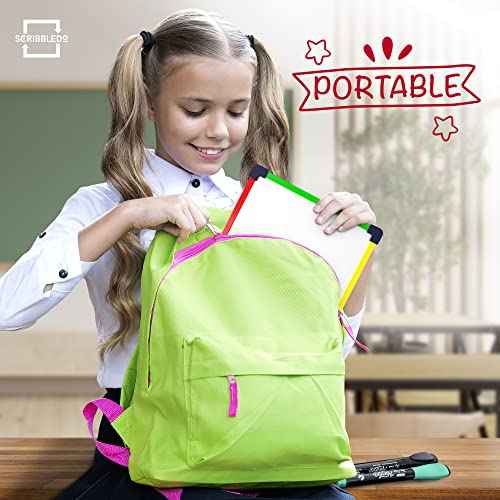 ScribbleDo 10 Pack Magnetic Dry Erase Board for Kids Whiteboard 9¡±x12¡± Includes White Board for Writing Learning & Drawing Art Educational Kids Toy