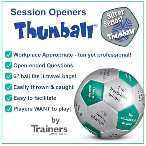 Trainers Warehouse 6" Thumball Collection, 32 Prompts for Conversation, Team Building, Relationship and Training