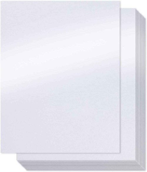 Limited Papers (TM) Shimmer Pure White Pearl, Digital Metallic Stationary Paper. Perfect for Business, Invitations, Weddings. And More. Variety of Sizes. 100 Sheets. (107 Cover, 8.5 x 11)
